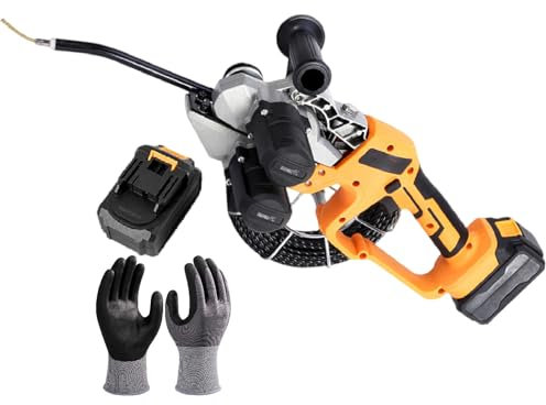 pedenencelia Electrician's Threader,Hidden Cable Electric Cable Pulling Tool,Cable Puller Kit,180 Catties Pulling Force,With 1/2 10000mah Battery& A Pair Of Gloves,1battery20m