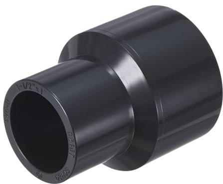 M METERXITY 1 Pcs UPVC Raccord de Réduction de Tuyau, 1-1/2x1 Raccord Réducteur pour Tuyau Droit en PVC Schedule 80 pour Conduite d'Eau [Gris]