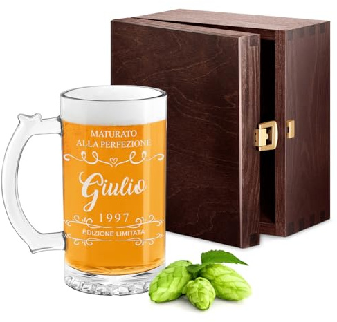 Maverton Boccale birra personalizzato, Bicchiere da birra regalo uomo