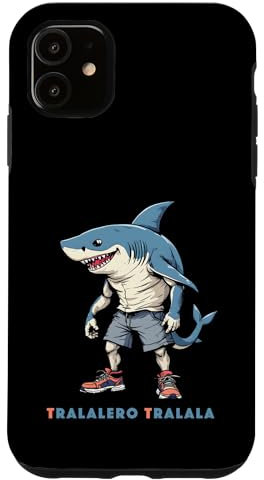 Tralalero Tralala Meme Lustiges Hai Design Witziger Spruch Hülle für iPhone 11