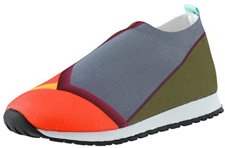 DFSDJEUW Black-Friday-Angebote Sommer Sneaker Damen Leichte Schnürer Fitness Sportschuhe Atmungsaktiv rutschfest Fitness Turnschuhe Bequem Orthopädische Damen Schuhe abverkauf Orange 39