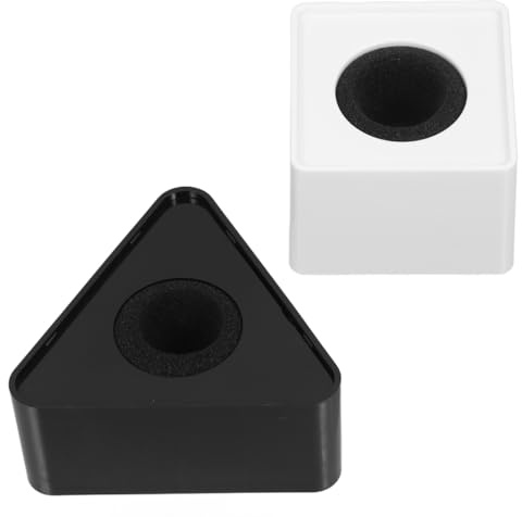 Didiseaon Mic Logo Flag Station Triangle Shaped Interview Mic Holder Abs Microphone Logo Flag with Large Display Area Portable Design for Professional Interview Microphones 2 Pcs