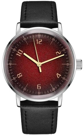 Boyarca Mechanische Vintage-Armbanduhr mit gewölbtem Glasspiegel, lässige und minimalistische manuelle Aufziehung, mechanische Uhr für Damen und Herren