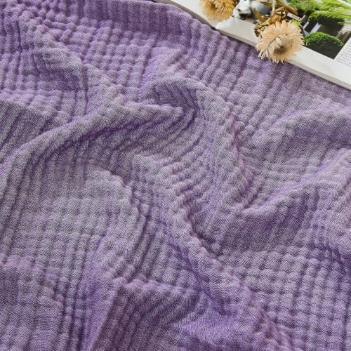 EMME Musselin Decke Baumwolle OEKO-TEX Kuscheldecke Melange Weinrot 230x270 | 4-Lagig Aus Zweifarbigem Garn – Weiche Tagesdecke Für Erwachsene, Atmungsaktiv Und Vorgewaschen, Ganzjährig Für Bettdecke