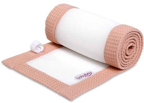 babybay Nestchen 3D Mesh-Waffelpiqué passend für Modell Boxspring XXL, apricot rosé