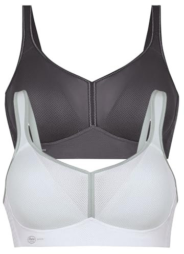 Anita 2er Pack Sport BH AIR Control DELTAPAD 5544 Gr. 65F in 1xanthrazit 1xweiß