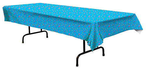 90's Themed Plastic Tablecover- 1 pc.