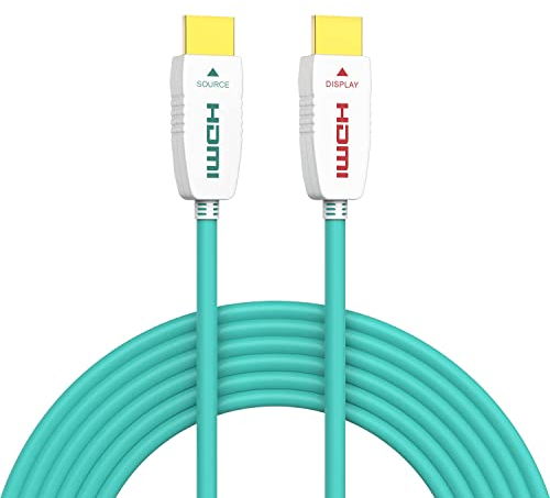 RUIPRO Cable HDMI 2.1 de Fibra Óptica 8K 20M, Ultra Alta Velocidad 48Gbps, Soporta 8K@60Hz, 4K@120Hz, HDR Dinámico, eARC, HDCP 2.2, Compatible con PS5, Xbox, TV, Proyector, Monitor, Home Cinema