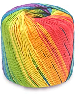EXCEART Wasser-Su HäKelgarn Baumwolle Regenbogenfarben Multifunktionales Strickgarn FüR Diy-Handarbeiten Weiches Und StrapazierfäHiges Garn Zum HäKeln Ideal FüR Schals MüTzen Und Pullover