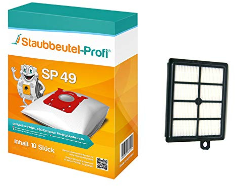 10 Staubsaugerbeutel, HEPA geeignet für AEG VX7-2-ÖKO (10 Beutel + 1 Filter)