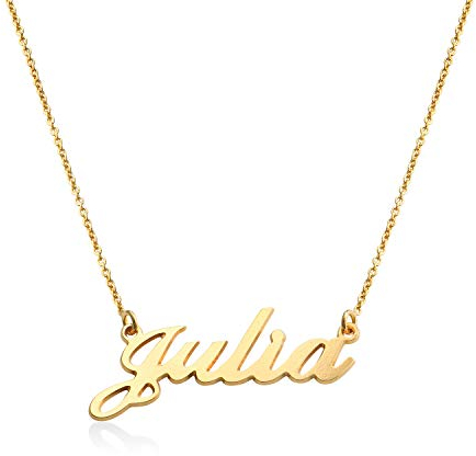MyNameNecklace MYKA Collar con Nombre Fuente Clásica (Chapado en Oro 18k)