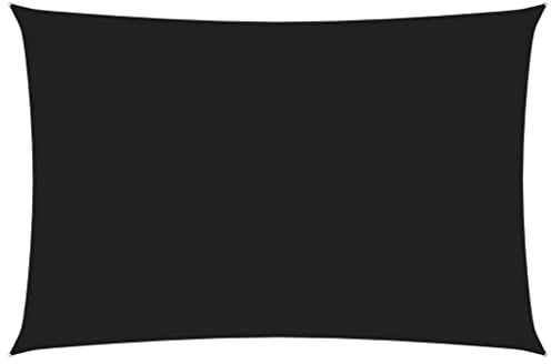 vidaXL Sonnensegel Wasserfest Sonnenschutz Windschutz Sonnendach UV Schutz Garten Terrasse Balkon Oxford-Gewebe Rechteckig 2x4m Schwarz