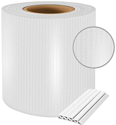 Brise-vue en PVC - Film de clôture - Double fil - 450 g/m² - 0,19 x 35 m - Blanc RAL 9003