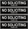 Haobase 4 Pcs No Soliciting Sign Sticker - Self Adhesive Vinyl (20cm x 5cm)