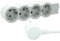 LEGRAND, Multiprise plate 694552 - 4 prises - Longueur du câble : 1,5 m - Blanc/gris