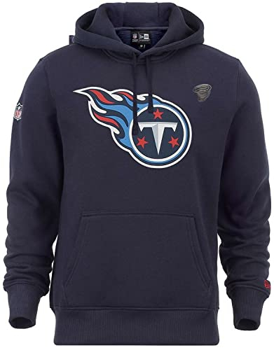 New Era – Kapuzenpullover Hoody Fanpulli – Tennessee Titans – NFL American Football – blau – mit CapSpin Pin - XS