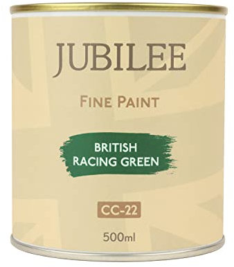 Guild Lane Jubilee Furniture Paint – Upcycle & Transform Wood, Metal & Glass – Soft Sheen Finish for Indoor & Outdoor – Durable & Easy to Apply Multi-Surface Paint (British Racing Green, 500ml)