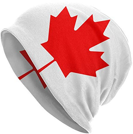 DJNGN Flag of Canada Beanie Mützen Skull Cap Erwachsene Strickmütze Weiche Balaclava Baggy Hat Outdoor für Herren Damen