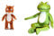 AURORA Room on The Broom Cat Plush, Orange & Gruffalo, 60353, Room on the Broom Frog, 7In, Soft Toy, Green