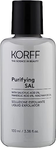 Korff Purifying Sal Peeling-Lösung mit Salicylsäure, Mandelsäure und Niacinamid, entfernt Verunreinigungen, geeignet für Mischhaut, 100 ml