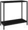 FIRBNUS Table Console 80x35x75cm Table d'appoint Facile à Nettoyer Table d'entrée Meuble de Console Intérieure Salon Table Basse Bureau Couloir Bout de Canapé Verre Trempé Noir