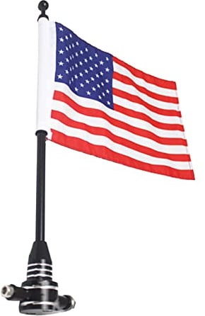 Motorrad Amerikanische Flagge, Motorrad Fahnenmast Halterung, Große Gleitende Road King-Dekoration Plus Fahnenmast Dekorativer Fahnenmast Aus Motorrad-Aluminium