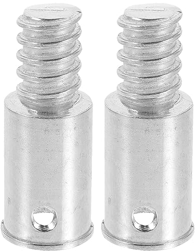 Yardwe 2St Griffspitzen für Metallstangen Griffspitzen mit Gewinde Besenstiel drücken Tipps zum Griff Adapter Verlängerungsstange Verbinder Italien Französisch Rostfreier Stahl