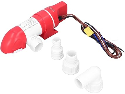 LowBilgenpumpe, Automatische Bilgenpumpe, Wasserempfindliche Bilgenpumpe, 1100 GPH/4160 LPH, Elektrisch, Automatisch, Edelstahl, DC12 V, 360° Drehung, für Boote