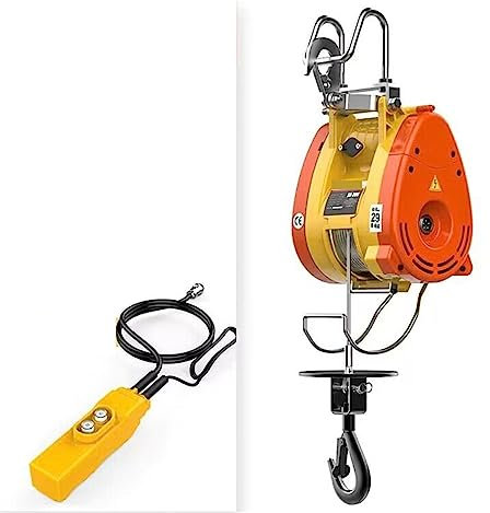 Suuim Polipasto eléctrico de 300 kg y 30 m, pequeño polipasto eléctrico de Cable doméstico, Control Remoto, elevación portátil, grúa pequeña, Gancho Doble (Color: 1, tamaño: 160 kg, 30 m)