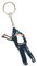 Shop and Solve Michael Jackson Schlüsselanhänger, 8 cm, schwarzes Gummi, Uni-Geschenkidee für Michael Jackson-Fans, schwarz / weiß, Portachiavi