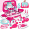 Dreamon Valisette Enfant Faux Maquillage, Coffrets de Bijoux et Cosmétiques pour Enfants, Jouets de Jeux de Rôle, Jeux Enfant 3 Ans