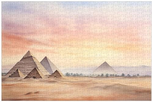 Puzzle für Erwachsene, 1000 Teile, Holz, Große Pyramide, 90467, (A ; 1000)