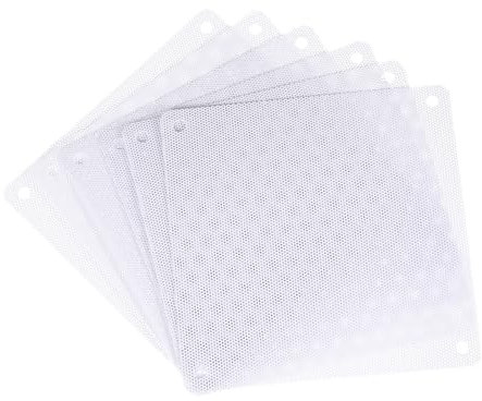 sourcing map 6PCS Filtro de Polvo para PC, 120x120mm Cubierta de Malla a Prueba de Polvo para Ventilador de Enfriador de la Carcasa de la Computadora, Rejillas de Ventilador, Blanco