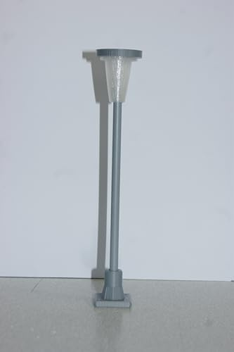 Laterne 18cm passend zu spur1 / 1:32, (grau-lackiert warmweiß)