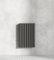 600 x 413mm Bathroom Radiator Anthracite Horizontal Column Radiators Oval Panel Bathroom Designer Double
