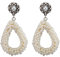 Alpenflüstern Trachten Glamour-Ohrhänger Perlen- Tropfen Helena mit Ohrstecker - Damen-Trachtenschmuck, Trachten-Ohrringe (creme-weiß) DOR066