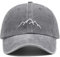 LANLYLGQ Baseball Cap Snapback Baseballkappe Unisex Herren Damen Vintage Stickerei UV Schutz Docker Cap Sonnenhut (Baumwolle, Berg-Grau)