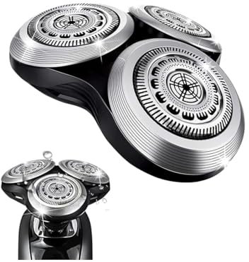 Ersatz Rotationskopf Elektrorasierer Rasierkopf SH90 für Philips Norelco Series 9000, S9911, S9731, S9711, S9511, S9111, S9031, S9988 | Metall Radschnalle und Verbesserte Doppellagige Präzisionsklinge