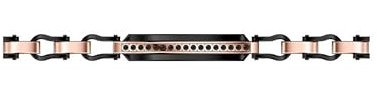 Bracciale Zancan uomo Hi-Teck EHB252 acciaio PVD Nero ed Oro Rosa