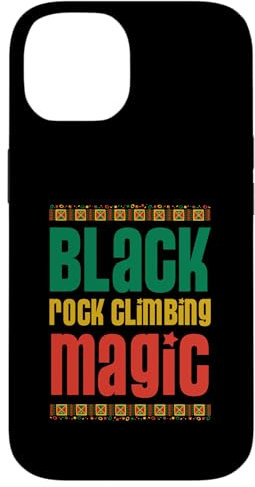 Hülle für iPhone 14 Black Rock Climbing Magic African Style Black Proud Rock