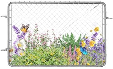 VEVOR Gartentür, 183x122 cm, verstellbares Maschendrahtzauntor, passend für Gartenzauntoröffnungen von 61–183 cm(B) x183 cm(H), Zauntor für Bauernhof, Pfosten nicht im Lieferumfang enthalten