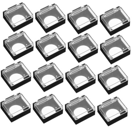 BAZEITFLOW 20 Stück Knopfabdeckung schutzhaube Knopfschutzabdeckung Zuverlässiger Schalter Schutz Schwarz Fall Lichtabdeckung drücken Schalterabdeckungsschutz Plastik Transparent