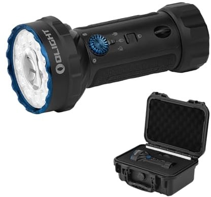 OLIGHT Marauder Mini 2 Linterna Potente LED 10000 Lúmenes 750 Metros | Linternas LED Alta Potencia 5 Modos, Carga Magnética MCC & USB-C, Compacta Impermeable IPX8 para Camping Emergencias Trabajo