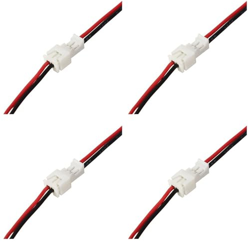Deechate Connecteur Micro-JST Ph 1,25 Mâle à 2 Broches, 80 Pièces, avec Câbles