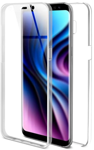 ONEFLOW Touch Case für Samsung Galaxy S8 Hülle 360 Grad Komplett Schutz beidseitig, Handyhülle mit Displayschutz, TPU Schutzhülle durchsichtig vorne und hinten stoßfest, Klar