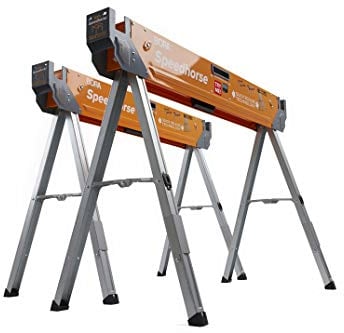 Bora Portamate Speedhorse Arbeitsböcke klappbaren Beinen, Metallplatte für 2x4, Arbeitsbock x 2, PM-4500T