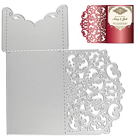 VINFUTUR Stanzschablone Grußkarte Metall Prägeschablonen Stanzmaschine Stanzformen Schneiden für DIY Hochzeitkarte Party Einladung Karten Umschlag Scrapbooking Sammelalbum Deko Blumen Cutting Dies