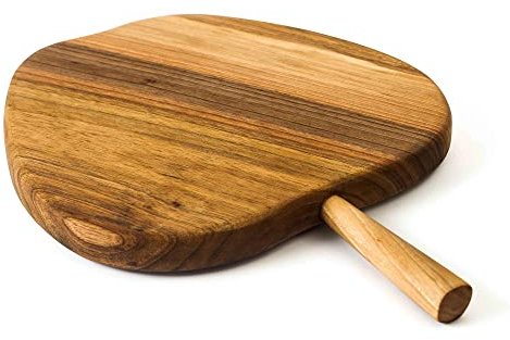 tuuli Kitchen Planche à découper Plateau à Cuisine à Fromage Bois Noyer Massif Handmade (Pomme)