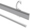 Interdeco Paneelwagen Silbergrau 57 cm aus Aluminium mit Klettband kürzbar für Gardinenstangen 16-20 mm Ø, Typ 1620724