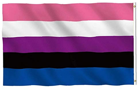IUwnHceE Flagge Lesben Homosexuell Parade Genderfluid Polyester Flagge 90x150cm Stolz Flaggen-Party-Ereignis-Zubehör